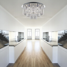 Beatrix LED 8 Light Flush Ceiling Light Chrome, Crystal, G9 - thumbnail 2