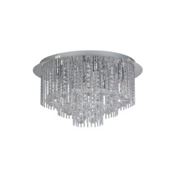 Beatrix LED 8 Light Flush Ceiling Light Chrome, Crystal, G9 - thumbnail 3