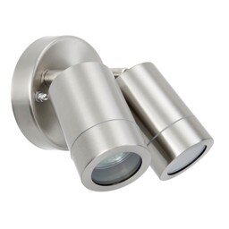 Atlantis 2 Light Outdoor Coastal Spotlight Marine Grade Brushed Stainless Steel, Glass IP65, GU10 - thumbnail 2