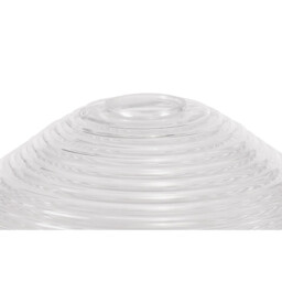 Dresden 2 Light Semi Flush Ceiling Lamp E27 With Round 33.5cm Prismatic Effect Glass Shade Antique Brass, Clear - thumbnail 5