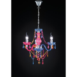 Lüster Young living 3 Light Multi Arm Chandelier Chrome - thumbnail 2