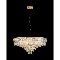 Vivienne 70cm Pendant/Semi Flush 1E14 French Gold/Crystal - thumbnail 2