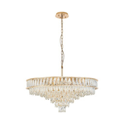 Vivienne 70cm Pendant/Semi Flush 1E14 French Gold/Crystal - thumbnail 5