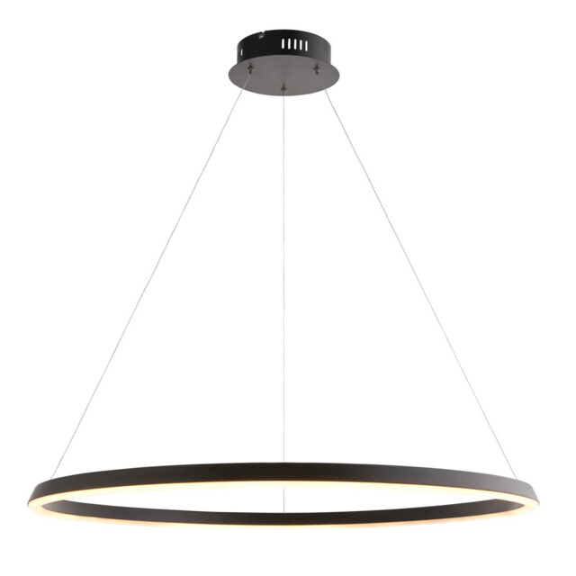 Staten Integrated Led Pendant Light Matt Black, White Silicone - image 1