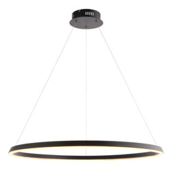 Staten Integrated Led Pendant Light Matt Black, White Silicone - thumbnail 1