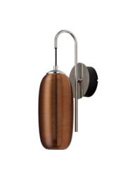 Jamestown Switched Wall Lamp, 1 x 6W LED, 4000K, 720lm, Polished Chrome, Black With Copper Glass, 3yrs Warranty - thumbnail 5