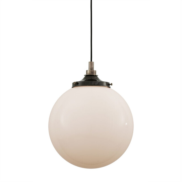 Pelagia Bathroom 35cm Globe Pendant, Antique Silver, IP44