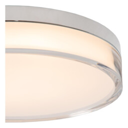 Plano Flush ceiling light Outdoor Ø28cm LED Dim. CCT 1x16W 2700K/4000K IP44 - Opal - thumbnail 5