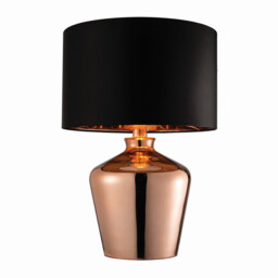 Waldorf Table Lamp Copper Glass, E27 - thumbnail 1