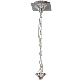 Eve Pendant 3 Light E27, Polished Chrome With Black Round Shades - thumbnail 3