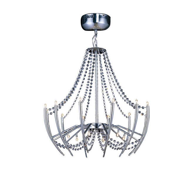 Zest Pendant Round 18 Light G4 Polished Chrome/Crystal, NOT LED/CFL Compatible - image 1