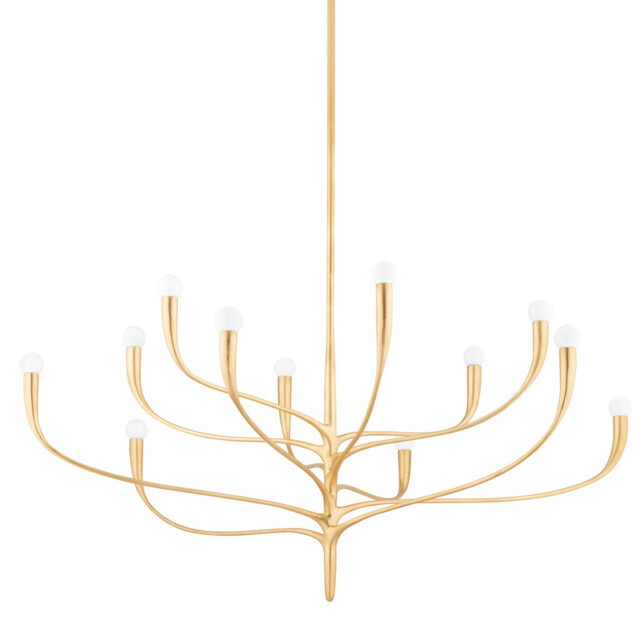 Labra 12 Light Chandelier Gold, 2500K