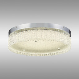 Aiden 50cm Round Flush Ceiling 30W LED, 4200K, 2700lm, Polished Chrome/Glass, 3yrs Warranty - thumbnail 2