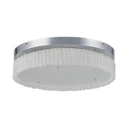 Aiden 50cm Round Flush Ceiling 30W LED, 4200K, 2700lm, Polished Chrome/Glass, 3yrs Warranty - thumbnail 5