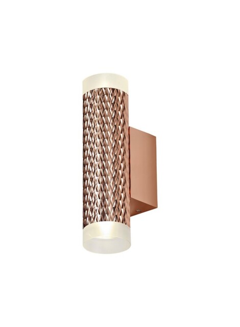 Madrid 2 Light Wall Lamp GU10, Rose Gold, Acrylic Rings - image 1