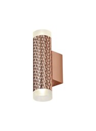 Madrid 2 Light Wall Lamp GU10, Rose Gold, Acrylic Rings