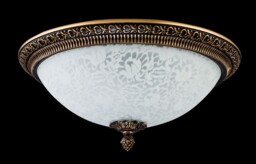 Pascal Flush Bowl Ceiling Lamp Bronze Antique, 3 Light, E27 - thumbnail 3