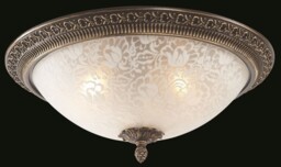 Pascal Flush Bowl Ceiling Lamp Bronze Antique, 3 Light, E27 - thumbnail 2