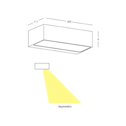 Zambelis Outdoor Wall Down Lamp Graphite LED 3000K IP54 - thumbnail 3