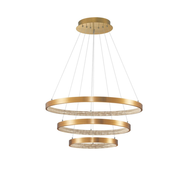 Preston Integrated LED Pendant Ceiling Light Antique Gold Brass Aluminium LED 112W 4731Lm 3000K - image 1