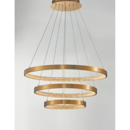 Preston Integrated LED Pendant Ceiling Light Antique Gold Brass Aluminium LED 112W 4731Lm 3000K - thumbnail 5