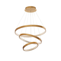 Preston Integrated LED Pendant Ceiling Light Antique Gold Brass Aluminium LED 112W 4731Lm 3000K - thumbnail 3