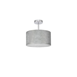 Baymont Polished Chrome E27 Semi Flush Fixture With 30cm x 17cm Silver Leaf Shade - thumbnail 5