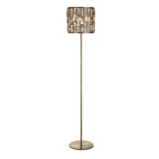Bijou Floor Lamp Antique Brass, Champagne Glass - image 1