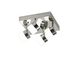 Charlotte 4 Light Ceiling, 4 x 5W LED, 4000K, 1700lm, IP44, Polished Chrome - thumbnail 1