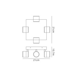 Charlotte 4 Light Ceiling, 4 x 5W LED, 4000K, 1700lm, IP44, Polished Chrome - thumbnail 2