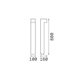 Sirio 80cm Outdoor Bollard White 1x LED 1100lm 3000K IP65 - thumbnail 2