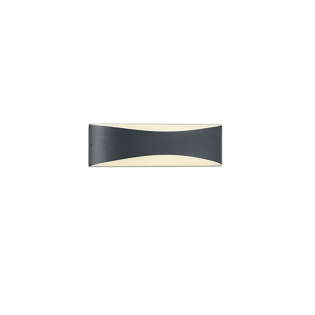 Konda Modern Outdoor Flush Wall Lamp Anthracite 3000K IP65 - image 1