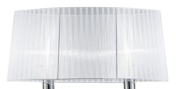 Louise Floor Lamp 2 Light E27 with White Shade Polished Chrome, Clear Crystal - thumbnail 3