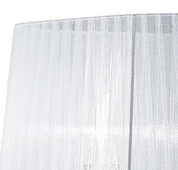 Louise Floor Lamp 2 Light E27 with White Shade Polished Chrome, Clear Crystal - thumbnail 5