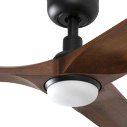Heywood 132cm Smart LED Ceiling Fan Black, Walnut Blades - thumbnail 5