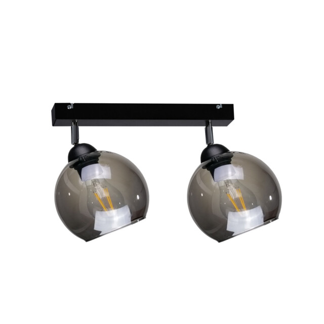 Yuno Twin Ceiling Spotlight Black, 50cm, 2x E27