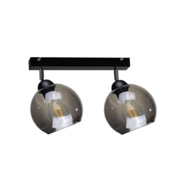 Yuno Twin Ceiling Spotlight Black, 50cm, 2x E27