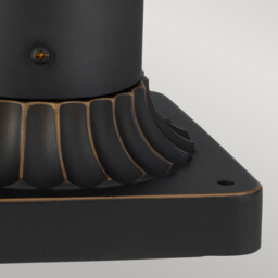 Luverne 1 Light Outdoor Pedestal Light Rubbed Bronze IP44, E27 - thumbnail 5