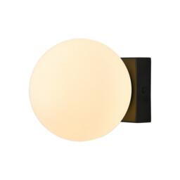 Puebla Ceiling/Wall Light, 6W Globe LED, 3000K, 420lm, Black, 3yrs Warranty - thumbnail 1