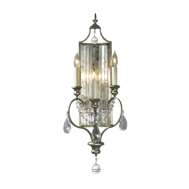 Gianna 3 Light Indoor Candle Wall Light Silver, E14 - image 1