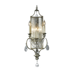 Gianna 3 Light Indoor Candle Wall Light Silver, E14