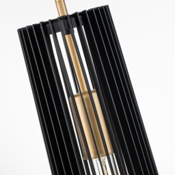 Kichler Linara Slim Pendant Ceiling Light Black & Natural Brass - thumbnail 5