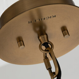 Kichler Linara Slim Pendant Ceiling Light Black & Natural Brass - thumbnail 3