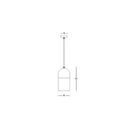 Patras Slim Pendant Ceiling Light Black Matt-Natural 1ΧΕ27 - thumbnail 3