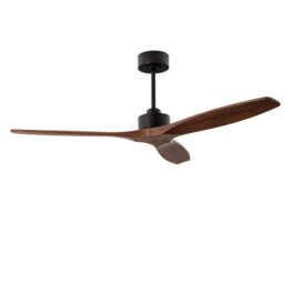 Stem 133cm Ceiling Fan Black With Dark Wood Blades