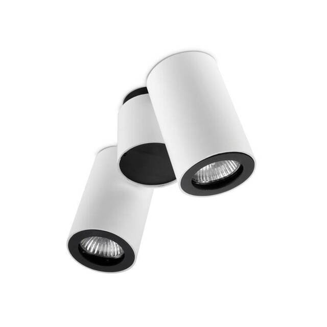 Pipe 2 Light Double Adjustable Ceiling Light White, Black, GU10 - image 1