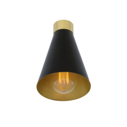 Preston Wall Light, Matt Black and Polished Brass - thumbnail 3