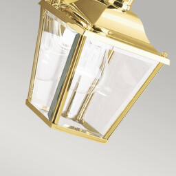 Bay Shore 1 Light Small Outdoor Wall Lantern Polished Brass IP44, E27 - thumbnail 3