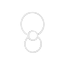 Mural Wall Lamp Circles, Dimmable, 24W, 3000K, 1440lm, White, 3yrs Warranty - thumbnail 1