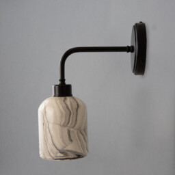 Osier Wall Light Marbled, Matt Black - thumbnail 3